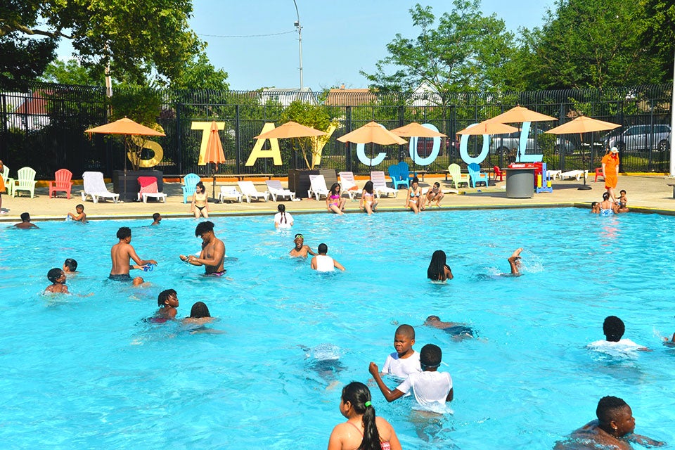 Stay cool at the Liberty Pool at Detective Keith L. Williams Park in Queens. Photo courtesy of NYC Parks