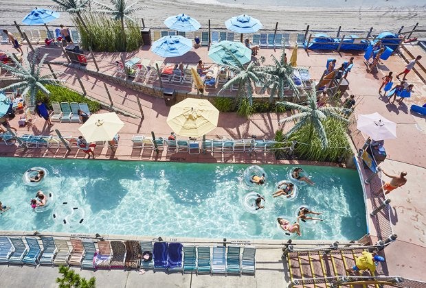 Cascade down the lazy river at Ocean Oasis at Morey's Piers. Photo by Kip Dawkins