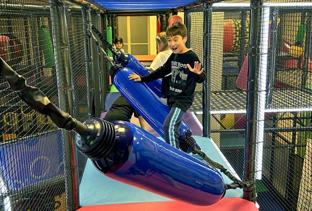 There's plenty of action in the 40,000-square-foot Complete Playground. 