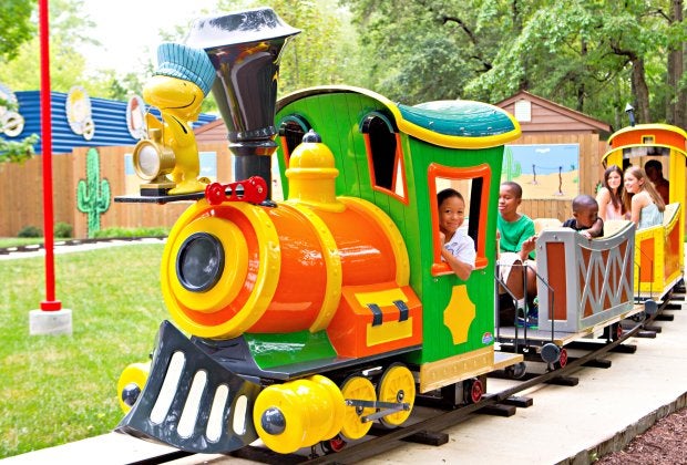 It's all aboard at Kings Dominion, an amusement park near Richmond, Virginia.